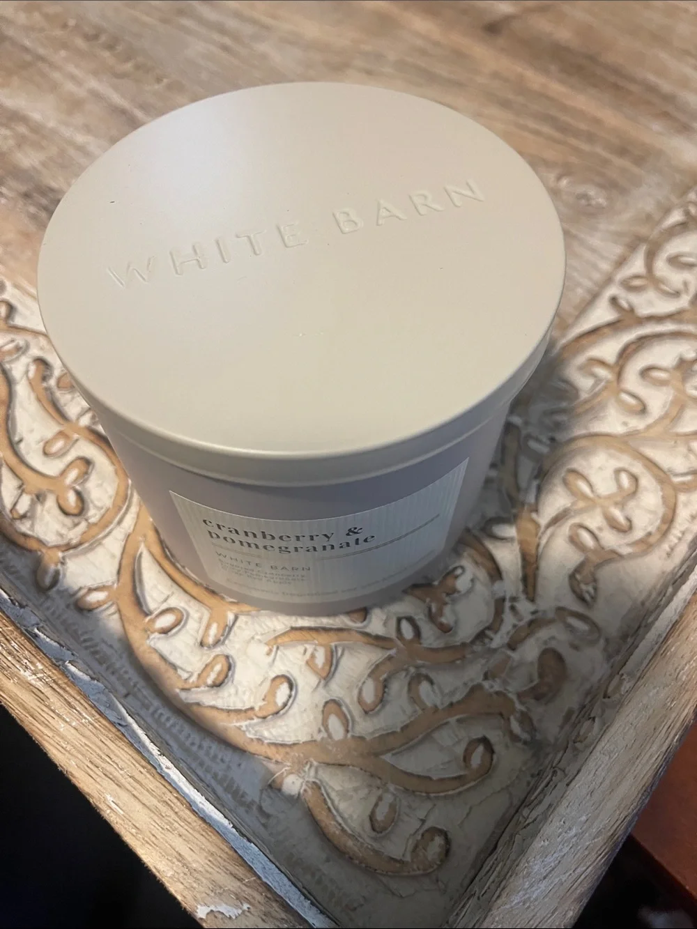 White Barn Cranberry & Pomegranate Candle - Blush Pink Vessel